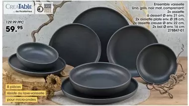 Ensemble Vaisselle Uino Gris offre à 59,95€ sur Möbel Martin
