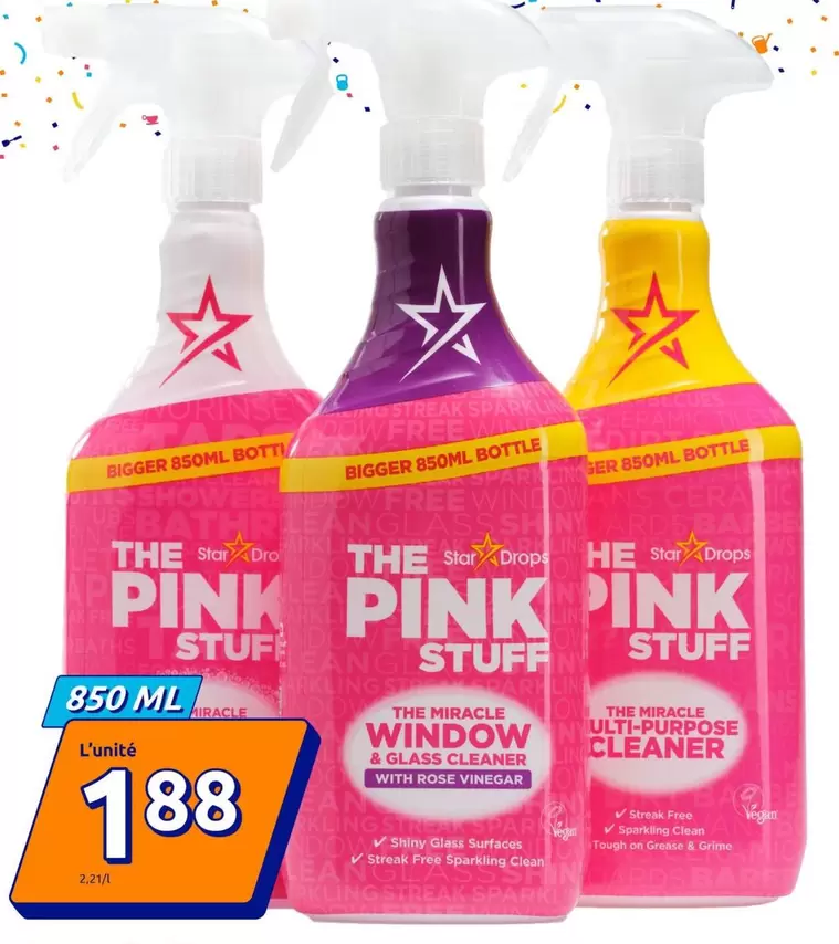 Star Drops - The Pink Pink Stuff The Miracle Wilddow & Liass Cleaner offre à 188€ sur Action