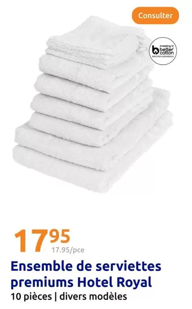 Royal - Ensemble De Serviettes Premiums Hotel offre à 17,95€ sur Action