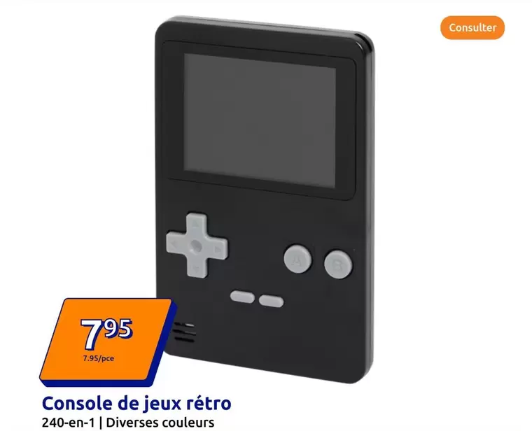 Console De Jeux Rétro offre à 7,95€ sur Action
