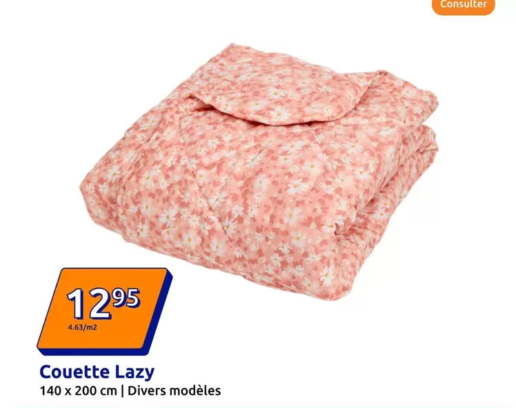 Couette Lazy offre à 12,95€ sur Action