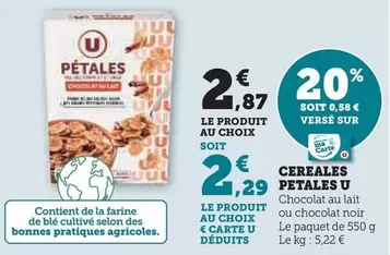 U - Cereales Petales offre à 2,87€ sur Hyper U