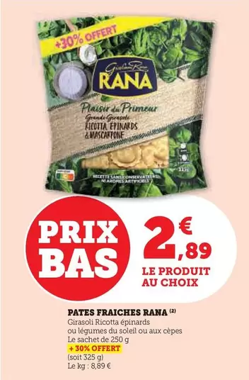 Rana - Pâtes Fraîches offre à 2,89€ sur Hyper U