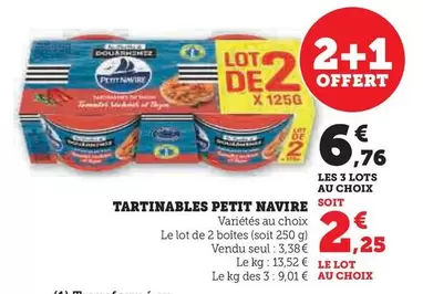 Petit Navire - Tartinables offre à 2,25€ sur Hyper U