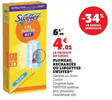 Swiffer - Plumeau, Recharges Ou Lingettes offre à 4,01€ sur Hyper U