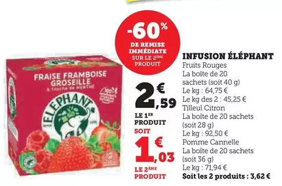 Elephant - Infusion offre à 2,59€ sur Hyper U