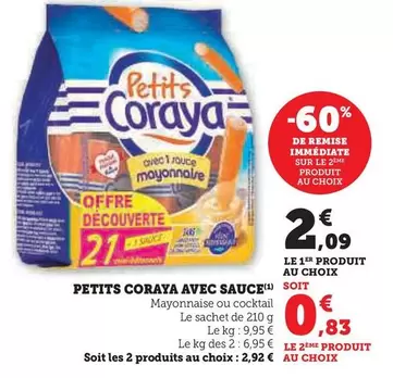 Coraya - Petits Avec Sauce offre à 2,09€ sur Hyper U