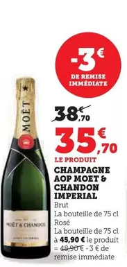 Moet & Chandon - Champagne AOP Imperial offre à 35,7€ sur Super U