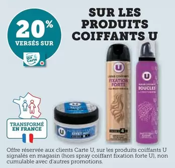 U - Coiffants offre sur Super U
