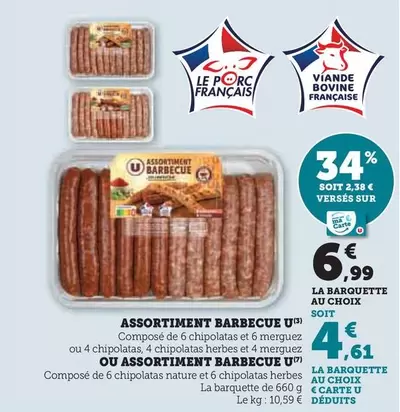 U - Assortiment Barbecue offre à 6,99€ sur Super U