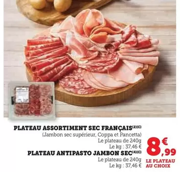 Plateau Assortiment Sec Français  offre à 8,99€ sur Super U
