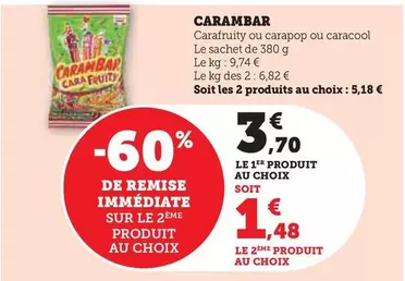 Carambar - Carafruity  offre à 3,7€ sur Hyper U
