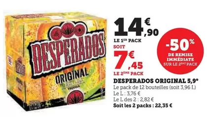 Desperados - Original 5,9° offre à 14,9€ sur Hyper U