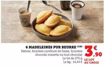 6 Madeleines Pur Beurre offre à 3,9€ sur Hyper U