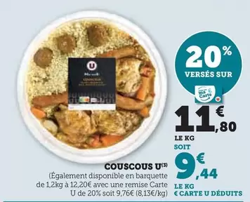 U - Couscous offre à 11,8€ sur Hyper U