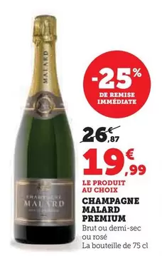 Malard - Champagne Premium  offre à 19,99€ sur Hyper U