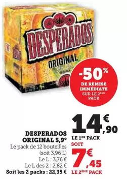 Desperados - Original 5,9°  offre à 14,9€ sur Hyper U