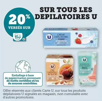 U - Depilatoires offre sur Super U