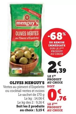 Menguy'S - Olives offre à 2,39€ sur Super U
