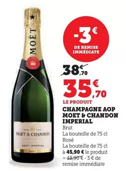 Moet & Chandon - Champagne AOP Imperial  offre à 35,7€ sur Hyper U