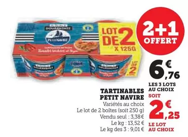 Petit Navire - Tartinables  offre à 3,38€ sur Super U