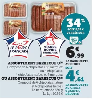 U - Assortiment Barbecue offre à 6,99€ sur Super U