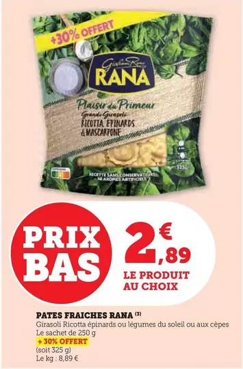 Rana - Pates Fraiches offre à 2,89€ sur Super U