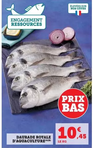 Daurade Royale D'aquaculture offre à 10,45€ sur Super U