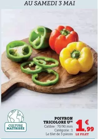 U - Poivron Tricolore offre à 1,99€ sur U Express