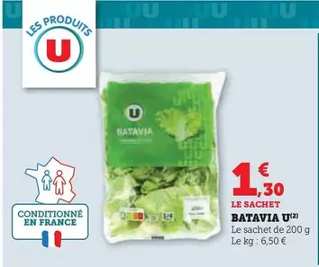 U - Batavia offre à 1,3€ sur Super U