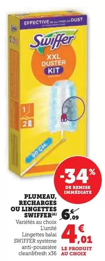Swiffer - Plumeau, Recharges Ou Lingettes offre à 4,01€ sur Super U