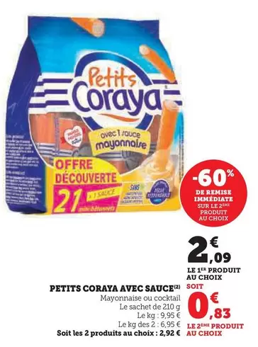 Coraya - Petits Avec Sauce offre à 2,09€ sur Super U