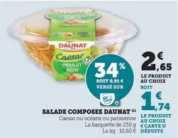 Daunat - Salade Compose  offre à 2,65€ sur Super U