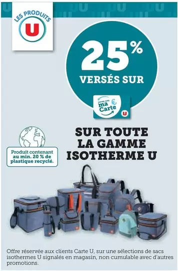 U - Sur Toute La Gamme Isotherme offre sur Super U