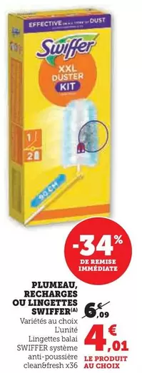 Swiffer - Plumeau, Recharges Ou Lingettes offre à 4,01€ sur Super U