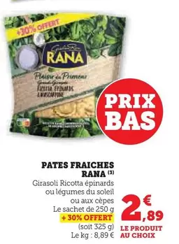Rana - Pates Fraiches offre à 2,89€ sur U Express