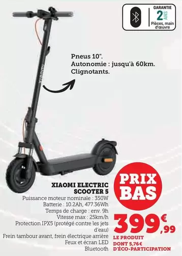 Xiaomi -  Electric Scooter 5 offre à 399,99€ sur Hyper U