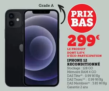 Iphone 12 Reconditionne offre à 299€ sur Hyper U