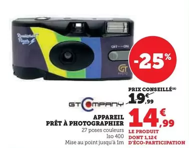 Appareil Pret A Photographier offre à 14,99€ sur Super U