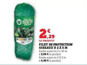 U - Filet De Protection offre à 2,29€ sur Hyper U
