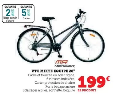 Mercier - Vtc Mixte Equipe 28" offre à 199€ sur Hyper U