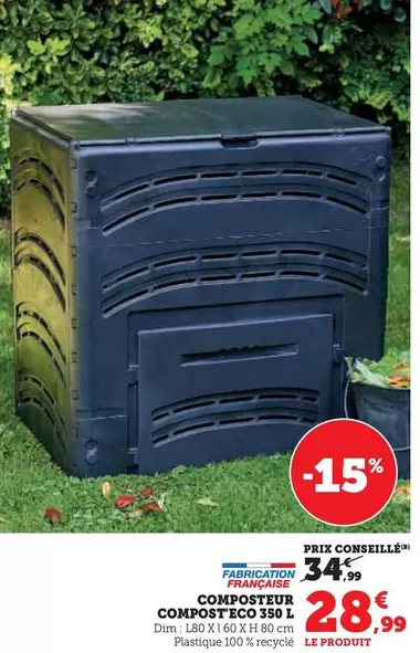 Dim - Composteur Compost Eco 350l offre à 28,99€ sur Super U