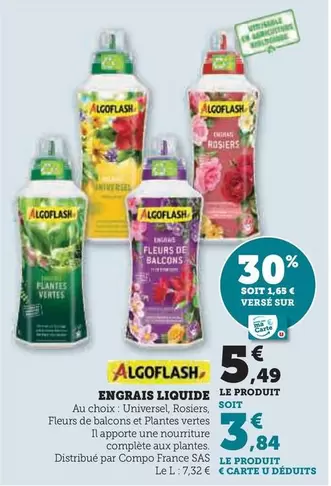 Algoflash - En Grais Liquide offre à 5,49€ sur Super U
