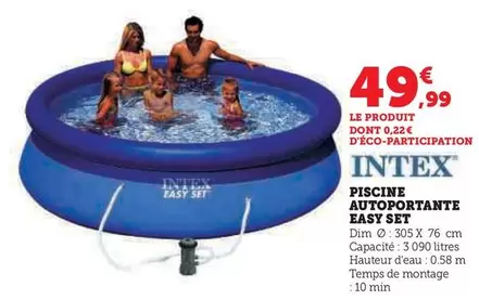 Intex - Piscine Autoportante Easy Set offre à 49,99€ sur Super U