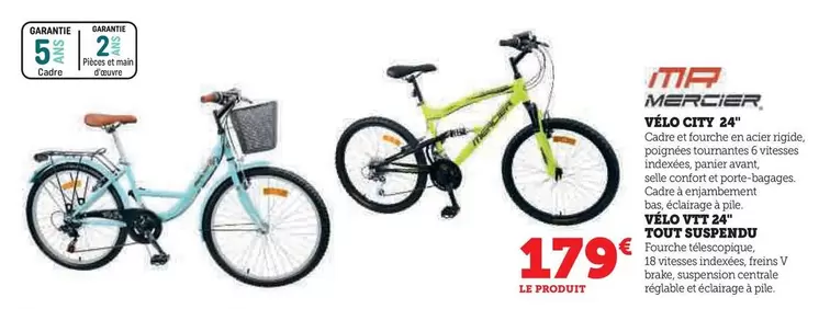 Mercier - Velo Cote 2 offre à 179€ sur Super U