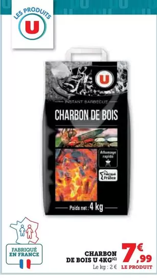 U - Charbon De Bois offre à 7,99€ sur U Express