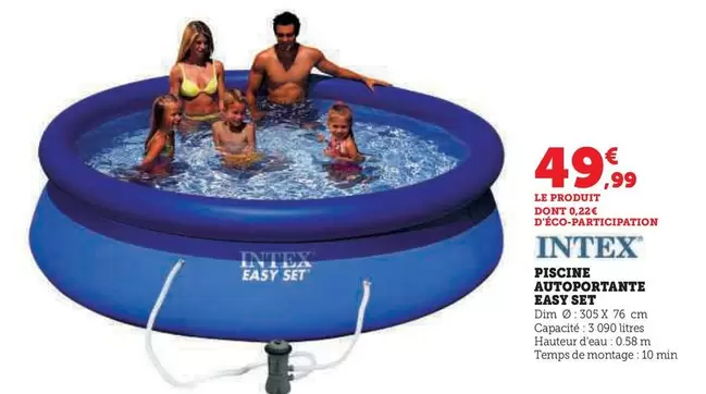 Intex - Piscine Autoportante Easy Set offre à 49,99€ sur U Express