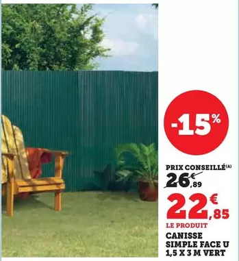 U - Canisse Simple Face offre à 22,85€ sur Hyper U