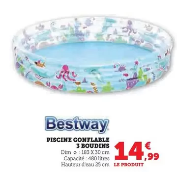 Piscine Gonflable 3 Boudins offre à 14,99€ sur Hyper U