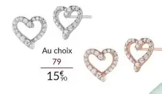 Boucles D'oreilles Argent Ou Argent Rose Et Oxydes De Zirconium offre à 15,9€ sur Auchan Hypermarché